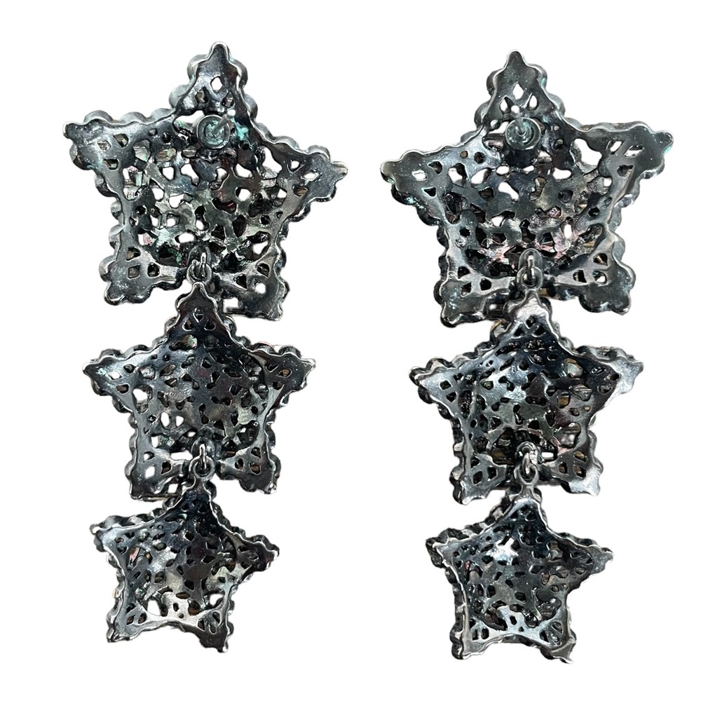 Star Drop Rhinestone Earrings - Picture 4 of 4